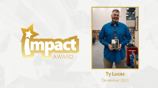  December Impact Award recipient Ty Lucas 